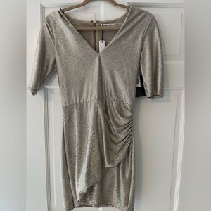 Brand new with tags alice + olivia metallic mini dress.